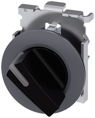 Selector iluminable, 30 mm, redondo, metal mate, n (3SU1062-2DC10-0AA0)