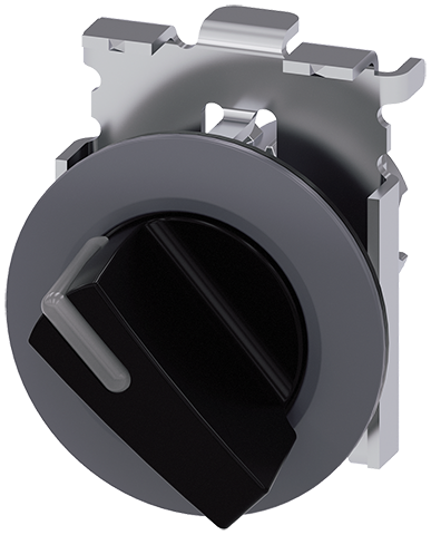 Selector iluminable, 30 mm, redondo, metal mate, n (3SU1062-2DF10-0AA0)