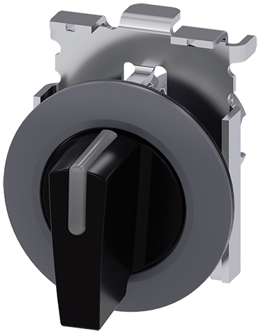 Selector iluminable, 30 mm, redondo, metal mate, n (3SU1062-2DM10-0AA0)