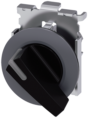 Selector iluminable, 30 mm, redondo, metal mate, n (3SU1062-2EF10-0AA0)