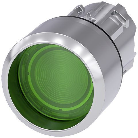 pulsador luminoso, 22 mm, redondo, metal, brillant (3SU1051-0CB40-0AA0)