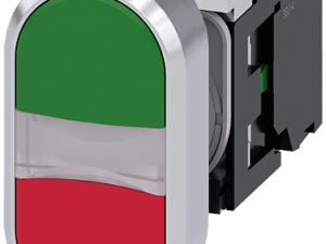 pulsadores dobles iluminado, 22 mm, circular, meta (3SU1158-3AB42-1MA0)