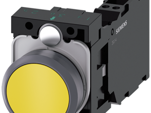 Pulsador, 22 mm, circular, plástico con anillo fro (3SU1130-0AB30-3FA0)