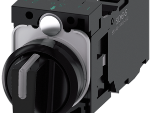 Selector iluminable, 22 mm, redondo, plástico, neg (3SU1100-2BL10-1NA0)