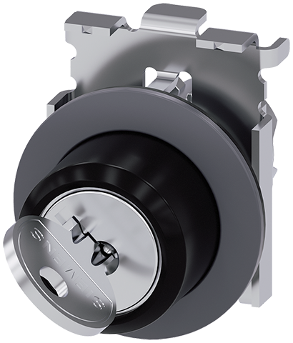 Interruptor de llave RONIS, 30 mm, redondo, metal, (3SU1060-4LF01-0AA0)