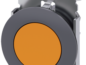 Pulsador, 30 mm, circular, metal, mate, ámbar, ani (3SU1060-0JB00-0AA0)