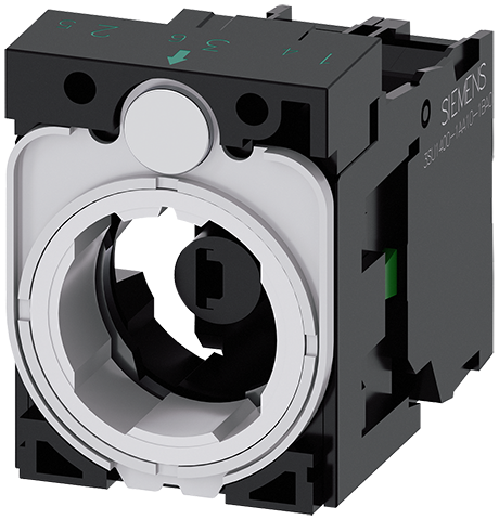 soporte para 3 módulos, plástico, 1 NA, Módulo LED (3SU1501-1AG50-1BA0)