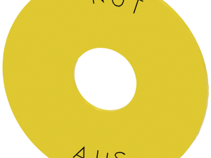 arandela para PARADA DE EMERGENCIA, amarillo, con (3SU1900-0BB31-0AS0)