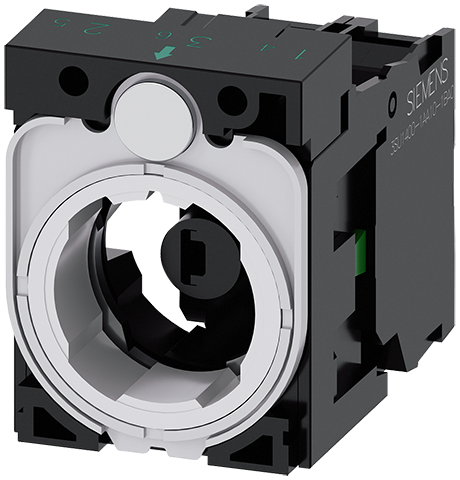 soporte para 3 módulos, plástico, 1 NA, Módulo LED (3SU1501-1AG60-1BA0)