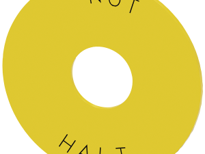 arandela para PARADA DE EMERGENCIA, amarillo, con (3SU1900-0BB31-0AT0)