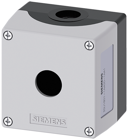 Caja para 4 selectores, manipuladores, interruptor (3SU1801-1AA00-1AA1)