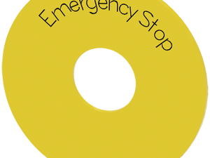 Arandela para parada de emergencia, amarillo, con (3SU1900-0BB31-0DA0)