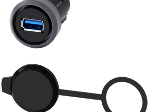 Puerto USB, 22 mm, plástico con anillo frontal de (3SU1930-0GA80-0AA0)