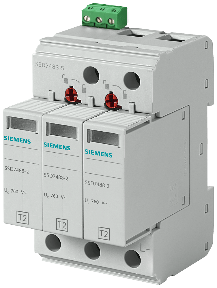 descargador de sobretensiones, tipo 2, Módulos de (5SD7483-5)
