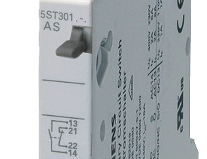 Auxiliar de mando con pulsador de prueba, 2 NA par (5ST3011-2)