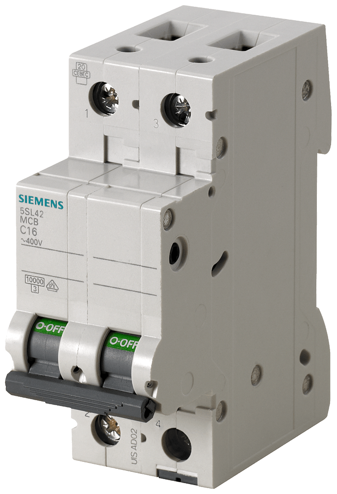 Automático magnetotérmico 400V 10kA, 2 polos, B, 6 (5SL4206-6)