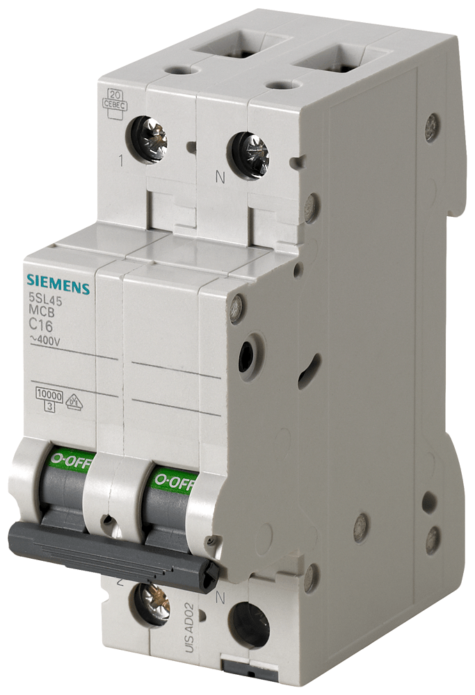 Automático magnetotérmico 230V 10kA, 1+N polos, D, (5SL4514-8)