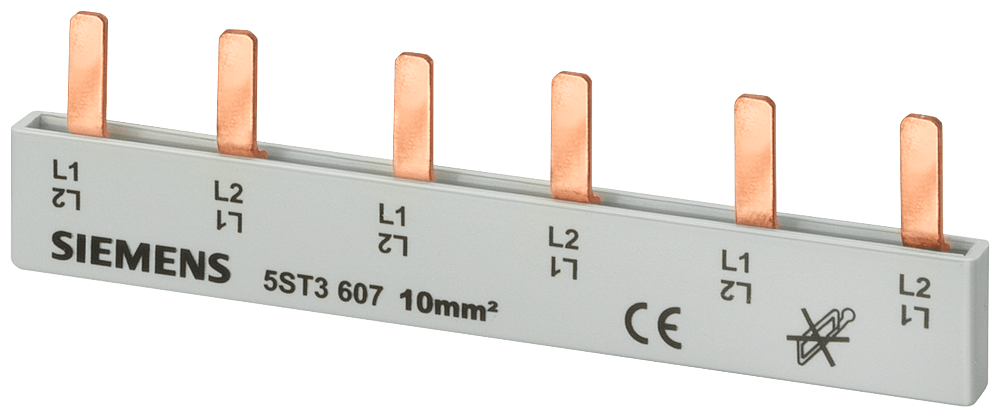embarrado clavija, 10 mm2 conexión: 5x (2 fases+HS (5ST3612)