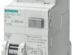 Interruptores FI/LS, 4,5 kA, 1 P+N, Tipo AC, 30 mA (5SU1353-1KL06)