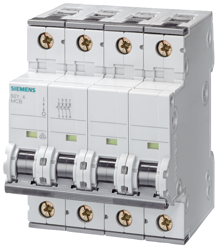 Automático magnetotérmico 400V 10kA, 4 polos, D, 2 (5SY4425-8)