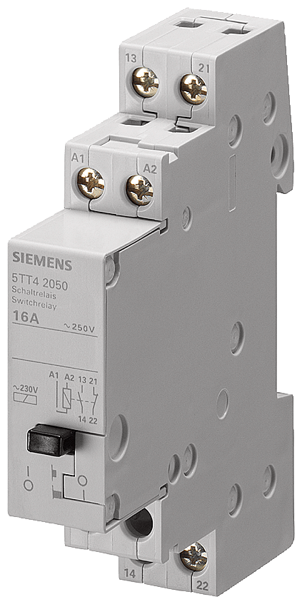 Relé con 1 NA y 1 NC, Contacto para AC 230V 16 A, (5TT4205-4)