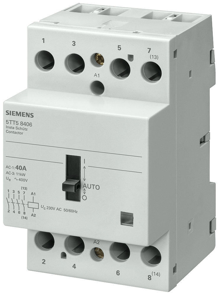 Contactor INSTA 0/1 automático con 4 contactos NA (5TT5850-6)