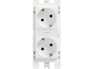 Base de enchufe schuko doble RJ NIESSEN Ref.T1088 RJ