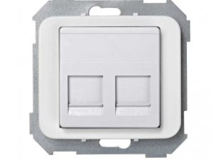 Placa voz y datos plana Simon 75 blanco