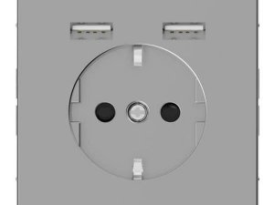 Schuko + 2 cargador USB 2,4A D-Life Alum EUNEA MTN2366-6036