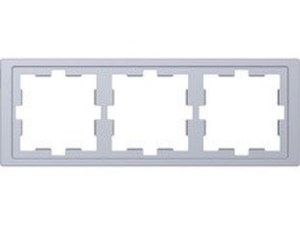 Marco de 3 elementos D-LIFE para montaje horizontal y vertical en policarbonato brillante aluminio